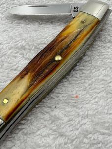 Case XX 1999 1 Dot Stag 3 Blade Medium Stockman Pattern 53032 SS Made In USA (#28)