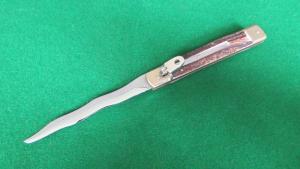 Hubertus West Germany 14cm KRIS Blade Lever Lock Switchblade STAG MINT