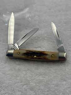 Case XX 1992 3 Blade Stag Handle Stockman Pattern 5333 SS Made In USA