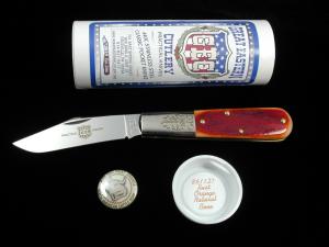 Great Eastern Cutlery Rust Orange Natural Bone Acorn Barlow Knife 861121 440C Stainless Bld 1 of 686
