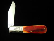 Great Eastern Cutlery Rust Orange Natural Bone Acorn Barlow Knife 861121 440C Stainless Bld 1 of 686
