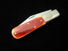 Great Eastern Cutlery Rust Orange Natural Bone Acorn Barlow Knife 861121 440C Stainless Bld 1 of 686