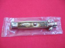 Vintage 8" Stag Flat Ground BLADE ITALIAN STILETTO Switchblade Knife
