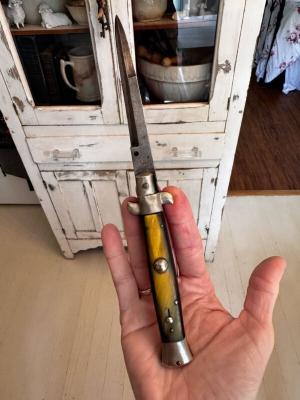 Italian EIG Cutlery Brazilian Horn handle stiletto automatic knife