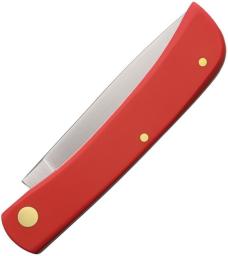 GERMAN EYE BRAND - CLODBUSTER JR. - ETCHED BLADE - 3 5/8" CLOSED LENGTH - RED SYNTHETIC HANDLES