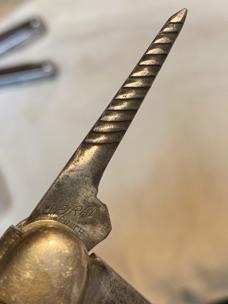 Vintage High Carbon Steel USA 4-Blade Pocketknife – Horn Scales – Spiral Punch – 3-5/8” Closed