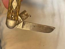 Shapleigh Diamond Edge Serpentine Stockman – DE Shield – Jigged Horn, Broken Blade & Missing Back Sc