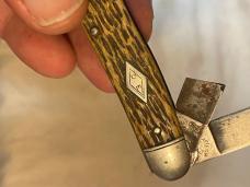 Shapleigh Diamond Edge Serpentine Stockman – DE Shield – Jigged Horn, Broken Blade & Missing Back Sc