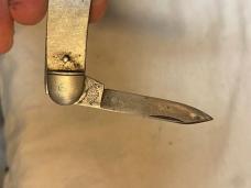 Shapleigh Diamond Edge Serpentine Stockman – DE Shield – Jigged Horn, Broken Blade & Missing Back Sc