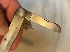 Shapleigh Diamond Edge Serpentine Stockman – DE Shield – Jigged Horn, Broken Blade & Missing Back Sc