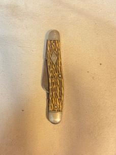 Shapleigh Diamond Edge Serpentine Stockman – DE Shield – Jigged Horn, Broken Blade & Missing Back Sc