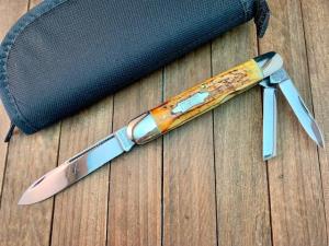 Case Classic Split Backspring Whittler #53091 Sambar Stag 1990 D.O. 