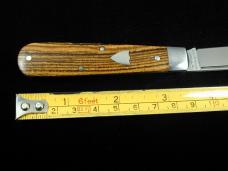Great Eastern Cutlery GEC Smooth Mexican Bocote Wood Boys Badge Knife NIT Made in USA 152125STL