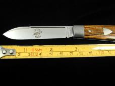 Great Eastern Cutlery GEC Smooth Mexican Bocote Wood Boys Badge Knife NIT Made in USA 152125STL