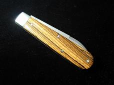 Great Eastern Cutlery GEC Smooth Mexican Bocote Wood Boys Badge Knife NIT Made in USA 152125STL