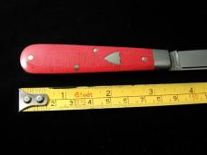 Great Eastern Cutlery GEC Smooth Red Linen Micarta Boys Badge Knife NIT Made in USA 152125STL