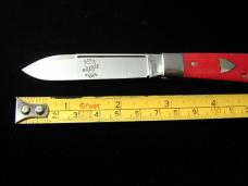 Great Eastern Cutlery GEC Smooth Red Linen Micarta Boys Badge Knife NIT Made in USA 152125STL