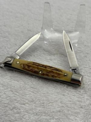 Case XX 1980 10 Dot 2 Blade Stag Handle Small Pocket Knife Pattern 5204R SSP (#88)