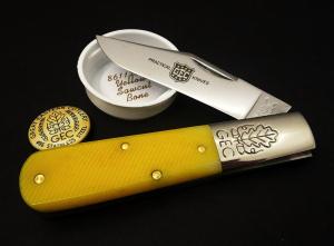 Great Eastern Cutlery 86 Boom Town Barlow Yellow Sawcut Bone GEC 861125SS