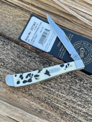 CASE XX SFO 2025 COW PRINT NATURAL SMOOTH BONE SLIMLINE TRAPPER