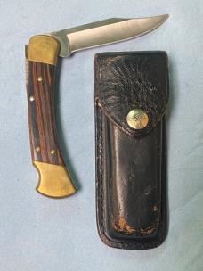 Buck 110 Folding Hunter with Sheath – USA Made