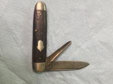 Vintage Remington UMC Two-Blade Pocket Knife – Wood Scales- Nickel silver acorn shield