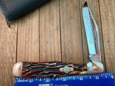Schatt and Morgan Coke Bottle Hunter Brown Worm Grove Bone File and Wire Series 1999 D.O.