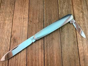 Hen and Rooster Embossed Stainless Steel Pen Knife Pre 1980 the A.G. Russell Era D.O.