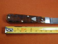 Great Eastern Cutlery GEC Antique Autumn Jigged Bone Boys Badge Knife NIT Made in USA 152125STL