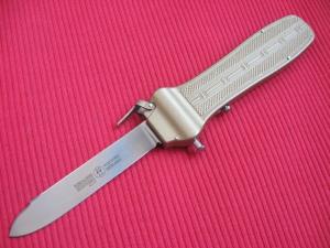 Vintage Robert KLAAS Front Opener Solingen Germany Kissing Crane OTF Switchblade Knife - Mint