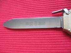Vintage Robert KLAAS Front Opener Solingen Germany Kissing Crane OTF Switchblade Knife - Mint