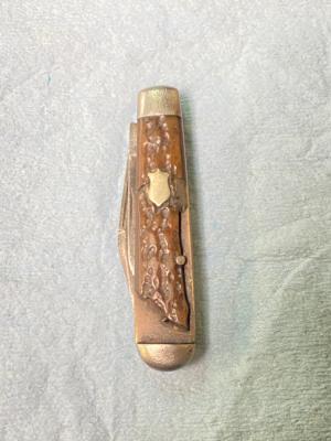 Vintage EC Simmons Keen Kutter Pocket Knife Jigged Bone 2-Blade Jack Knife 3 38 Closed