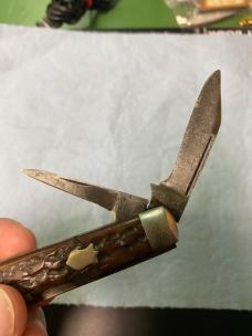 Vintage E.C. Simmons Keen Kutter Pocket Knife – Jigged Bone – 2-Blade Jack Knife – 3 3⁄8” Closed