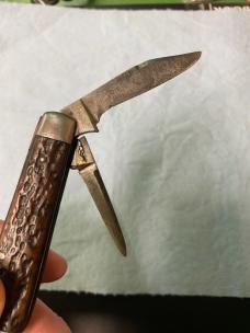 Vintage E.C. Simmons Keen Kutter Pocket Knife – Jigged Bone – 2-Blade Jack Knife – 3 3⁄8” Closed