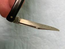 Vintage KA-BAR Union Cutlery 2-Blade Serpentine Jack Knife – Olean, NY – 2 ⅝” Closed – Black Scales