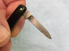 Vintage KA-BAR Union Cutlery 2-Blade Serpentine Jack Knife – Olean, NY – 2 ⅝” Closed – Black Scales