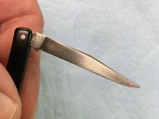 Vintage KA-BAR Union Cutlery 2-Blade Serpentine Jack Knife – Olean, NY – 2 ⅝” Closed – Black Scales