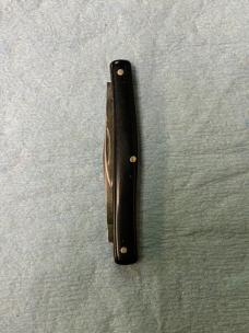 Vintage KA-BAR Union Cutlery 2-Blade Serpentine Jack Knife – Olean, NY – 2 ⅝” Closed – Black Scales
