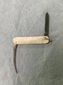 Vintage 2-Blade Pen Knife – Mother-of-Pearl Handles – 2 1⁄8” Closed – Nail File & Pen Blade – Nickel