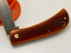 JEFF PEARCE CUSTOM WESTING HOUSE LINEN MICARTA VEGAS FORGE STAINLESS DAMASCUS SOD BUSTER
