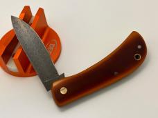 JEFF PEARCE CUSTOM WESTING HOUSE LINEN MICARTA VEGAS FORGE STAINLESS DAMASCUS SOD BUSTER