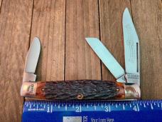 Schrade Walden Wostenholm Sheffield England Stockman Brown Jigged Bone D.O. 