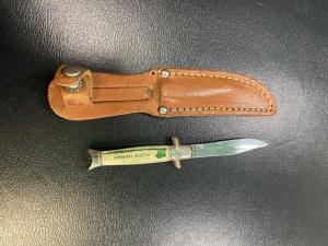 Vintage Aloha Hawaii fishtail souvenir knife USA with sheath