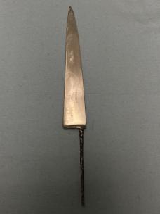 Vintage Western USA Fixed Blade Hunting Knife Trailing Clip Point/Leather/8 3/4”