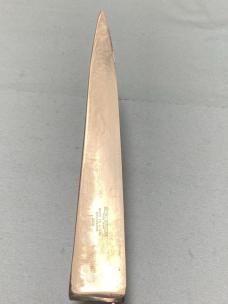 Vintage Western USA Fixed Blade Hunting Knife Trailing Clip Point/Leather/8 3/4”