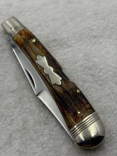 Winchester Trademark W15 1950 Stag 1 Blade Lockback Made In USA In 1989 New In Box