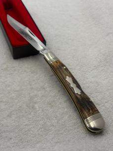 Winchester Trademark W15 1950 Stag 1 Blade Lockback Made In USA In 1989 New In Box