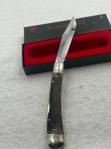 Winchester Trademark W15 1950 Stag 1 Blade Lockback Made In USA In 1989 New In Box