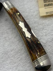 Winchester Trademark W15 1950 Stag 1 Blade Lockback Made In USA In 1989 New In Box