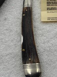 Winchester Trademark W15 1950 Stag 1 Blade Lockback Made In USA In 1989 New In Box